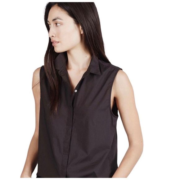 Everlane | The Poplin Sleeveless Button-Up Shirt - Picture 3 of 9